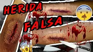 TUTORIAL COMO HACER HERIDAS FALSAS | SIN LÁTEX | HALLOWEEN | ANYERLIN CAMARENA 🔪🎃
