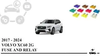 Fuse box diagram Volvo XC60 2G and relay with assignment and location
