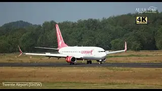 [4K] Plane Spotting at Twente Airport  24-06-2023 : Final destination former Corendon Boeing 737-800
