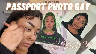 GRWM to take my passport photos | RECREATING THE VIRAL TIKTOK PASSPORT MAKEUP!