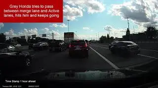 Aug 19 2019 QEW incident Aggressive driving Westbound at Walkers Line