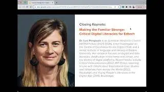 KEYNOTE: Making the Familiar Strange: Critical Digital Literacies for Edtech