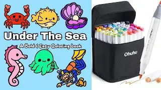 Under The Sea Full book Color with me 🪸 | Satisfying ASMR 🎧