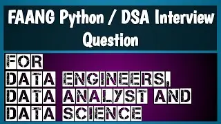 leetcode 75 | faang interview questions and answers | dsa for data engineer | dsa for data science