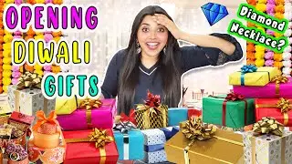 Opening all my DIWALI GIFTS🥳🎁|OMG Diamond Necklace💎 & So much more!!🤩Ramya Vasudev