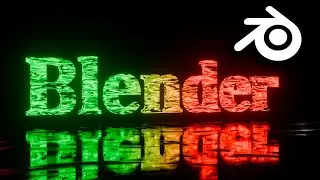 Как сделать неоновый текст в Blender? #блендер