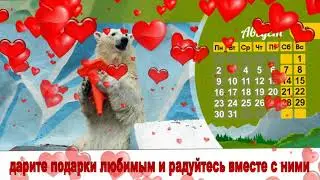 С Новым годом!!!/Календарь 2021 с белыми мишками