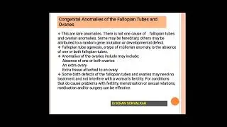 Fallopian tube congenital anamolies
