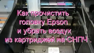 Как прочистить головку Epson и убрать воздух из картриджей на СНПЧ