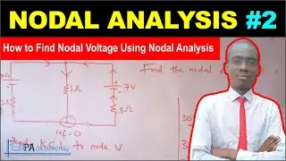 NODAL ANALYSIS #2. How to Solve Nodal Circuit Analysis with 3 Nodes. How to Find Nodal Voltage. Ex 3