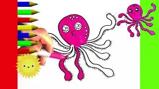 Kawaii. Dibujos para dibujar. Dibujos cute para hacer muy fácil. Pulpo 🐙