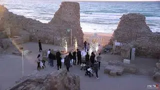 מקרה שכך קרה אשדוד, שקיעה, חוף המצודהאני באמצע צילומי חוץ לכלה של הערב בזווית העין קולט הצעת נישואין
