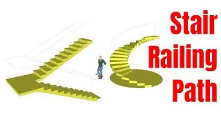 How to make Stair Railing Path in Sketchup.