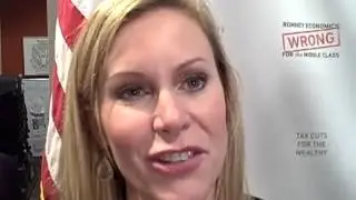 David S. Bernstein talks to Stephanie Cutter, spokesperson for Obama for America campaign