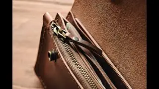 Кошелёк из кожи. Клатч ручной работы