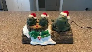 Gemmy Christmas frog trio (very rare)