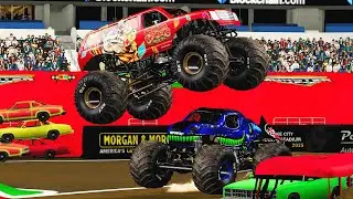 CHRISTMAS Crashes and Saves! - BeamNG.Drive MONSTER JAM