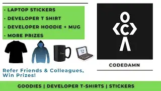 🔥Free Goodies & Swags | Codedamn | T shirt | Laptop Stickers | Developer Hoodies & Mugs #letzknowin7