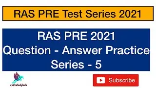 || Series - 5 || RAS PRE 2021 Test Series ||