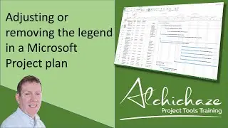 Adjust or remove the legend from a Microsoft Project Plan.