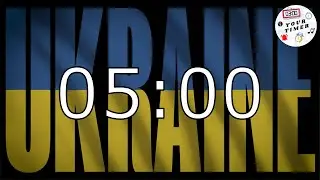 5 Minute Countdown Timer with a Sound Effect -  Stop Putin, Stop War in Ukraine - Your Timer