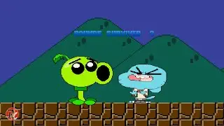 PEASHOOTER  &  GUMBALL  TEAM UP IN SURVIVAL MODE