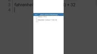 Convert temperature in Celsius to Fahrenheit using python 