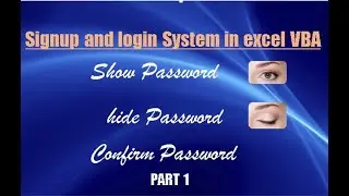 Signup and login system using excel VBA Part 1