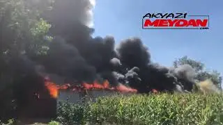 YAĞCILAR MAHALLESİNDE İŞYERİ YANGINI