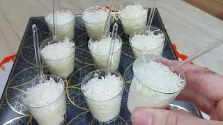 NÃO VAI AO FOGO e SEM LEITE CONDENSADO | COCADINHA NO COPINHO com 3 INGREDIENTES