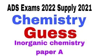 ADS Chemistry Important Question Exams 2022 supply 2021 Bzu Multan pu uos