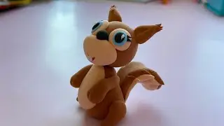 Лепим просто. Белочка из воздушного пластилина. ❤️🔔