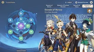 Twisted Realm 8k First Run Co-op | Domain of Heresy [Genshin Impact]