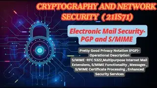 Pretty Good Privacy(PGP) & S/MIME - Cryptography & Network Security- 
