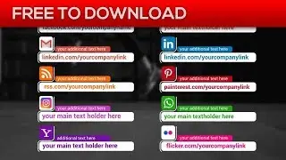 Social Media Lower Thirds | After Effects Template | Free Download