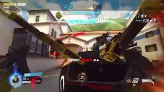 Overwatch Reaper mueve la carga con muchas balas Bullet por doquier