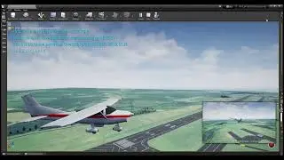A crewed aircraft and a fixed wing UAS during a converging scenario intruder view