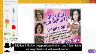 Geburtstagsbanner   Cliparts importieren