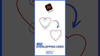 Join overlapping lines in Adobe illustrator #shorts #youtubeshorts #illustrator #illustratorhindi