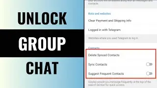 How to Unlock Telegram Group Chat