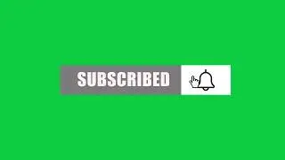Subscribe button animated like and golden bell green screen 4K