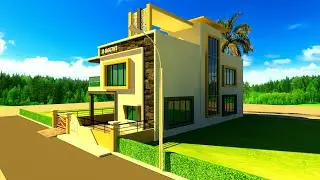 How to merge 3D G+1 Bunglow in 3Dsmax Hindi tutorials