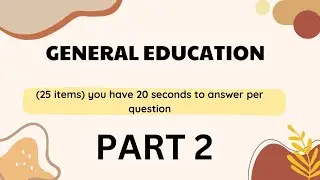 GENERAL EDUCATION PART 2 #letreview #lpt #freeletreview #selfreview