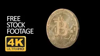 Free Stock Footage - 3D Bitcoin Spinning [4K]