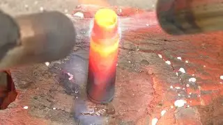 Mauser sleeve. Brass. Metal melting