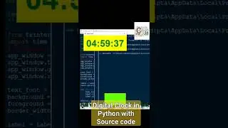 Digital Clock in Python || Python Graphic with Complete Source 