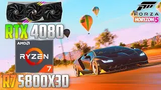 Forza Horizon 5 : RTX 4080 + R7 5800X3D | 4K - 1440p - 1080p | Extreme | Ray Tracing & DLSS
