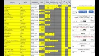 Walkthrough Creation of a Zero Based Budget using the Excel 