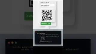 QR code generator using javascript #shorts #javascript #qrcodegenerator #html #react #reactjs