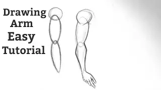 How to draw arms and hands drawing step by step tutorial Basic pencil drawing lessons for beginners